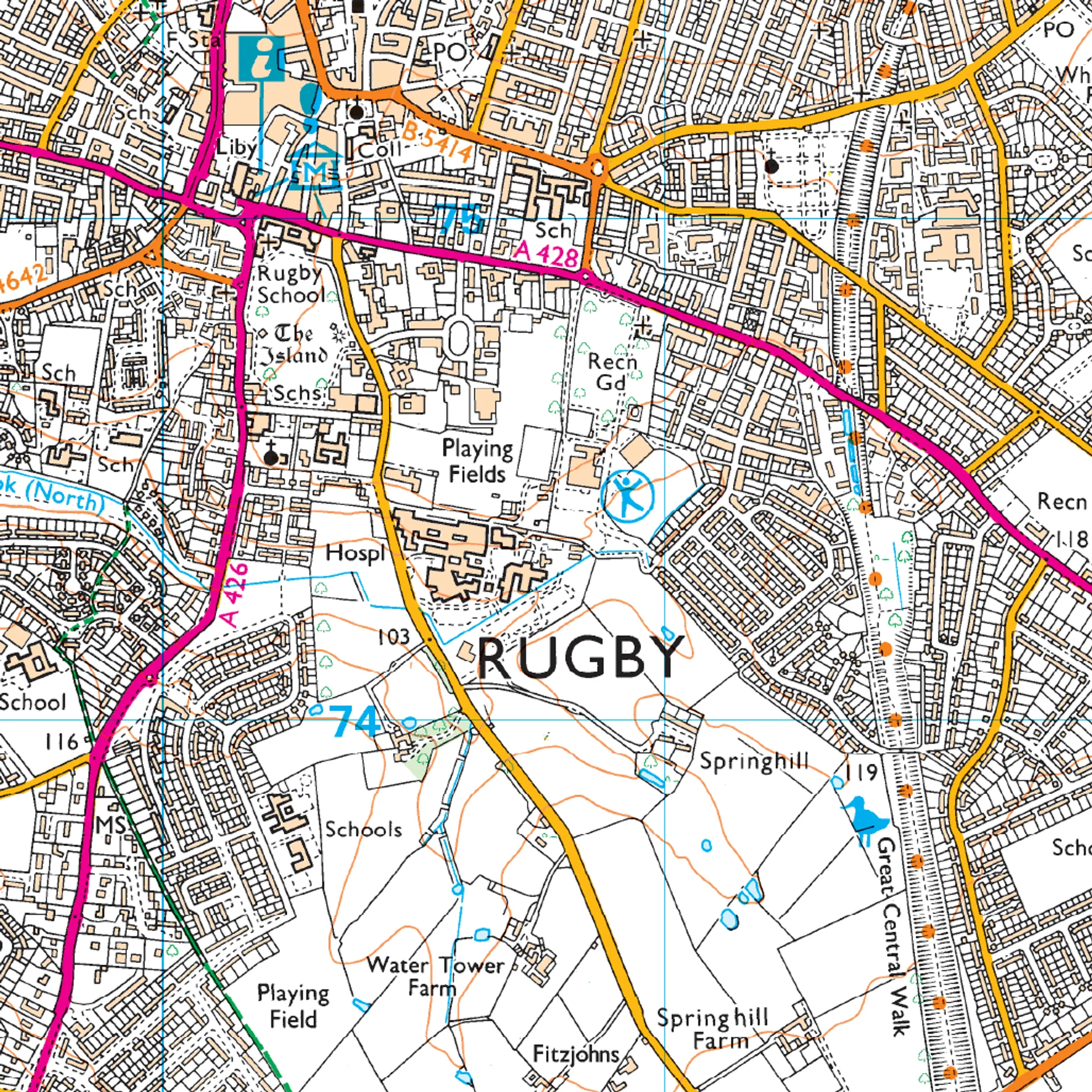 Ordnance Survey Explorer 222 Map Rugby & Daventry - Image 4