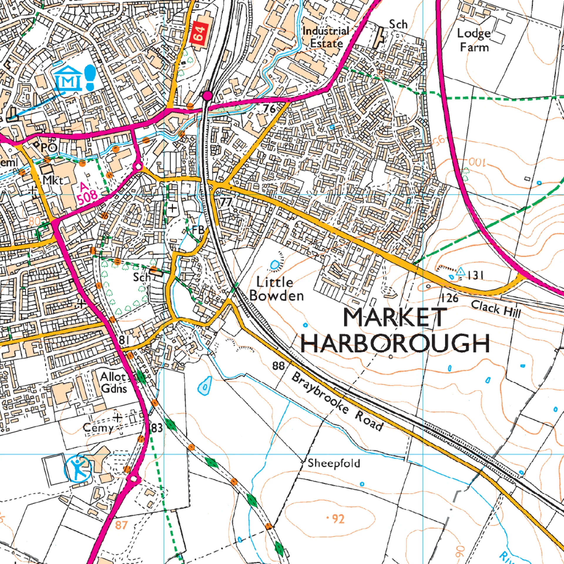 Ordnance Survey Explorer 223 Map Northampton & Market Harborough - Image 5