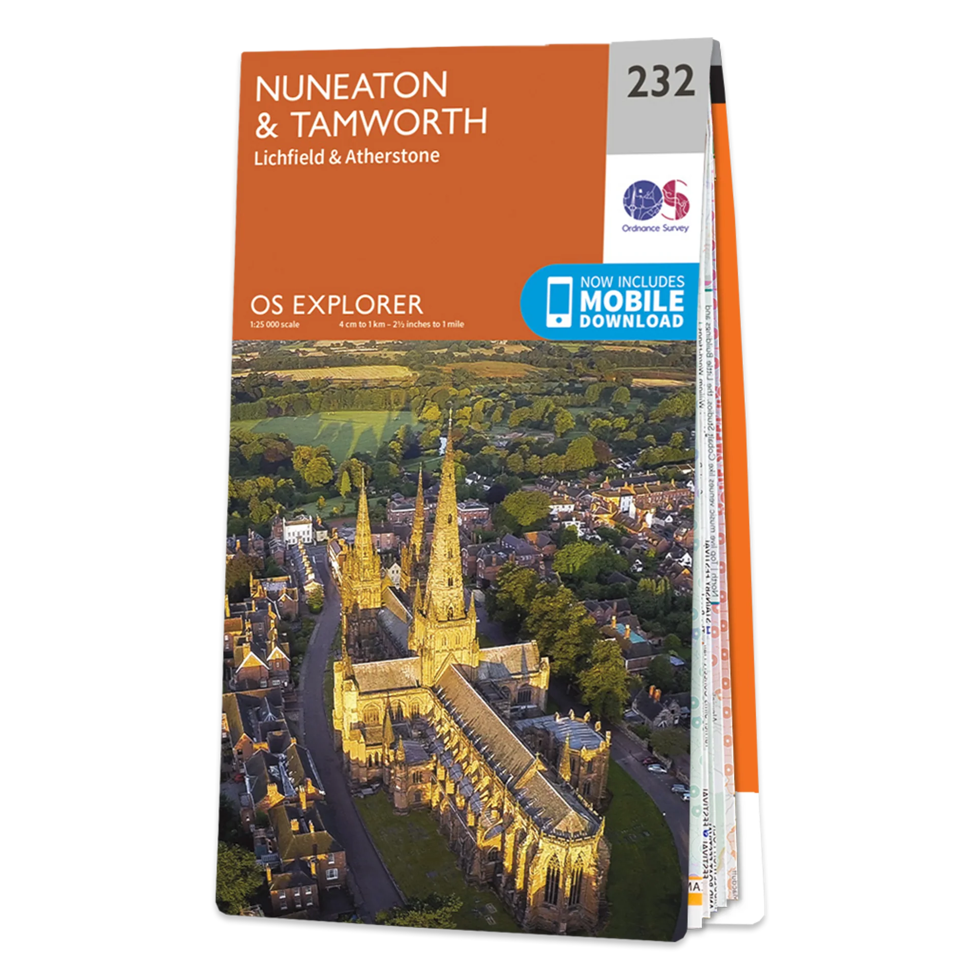 Ordnance Survey Explorer 232 Map Nuneaton & Tamworth