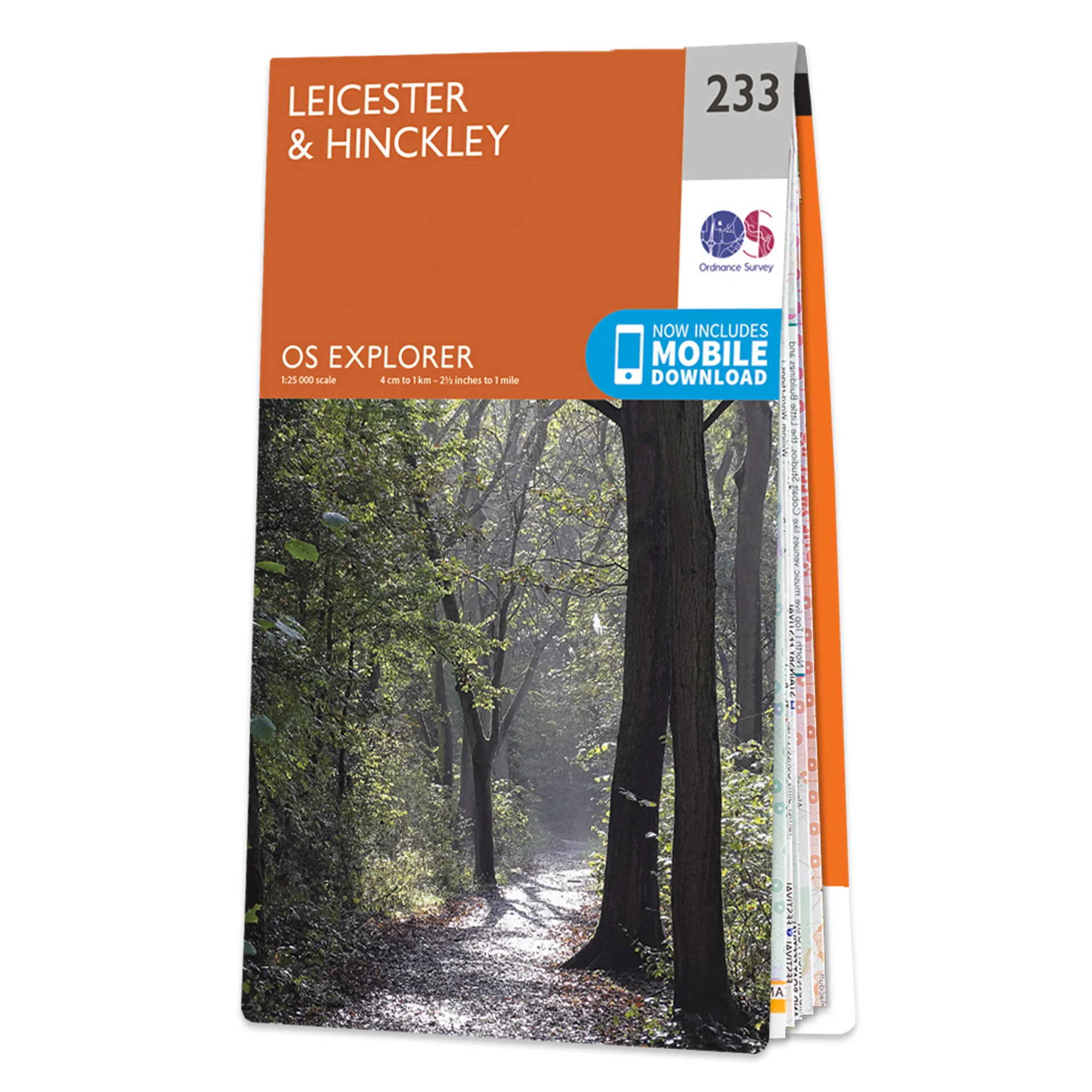 Ordnance Survey Explorer 233 Map Leicester & Hinckley