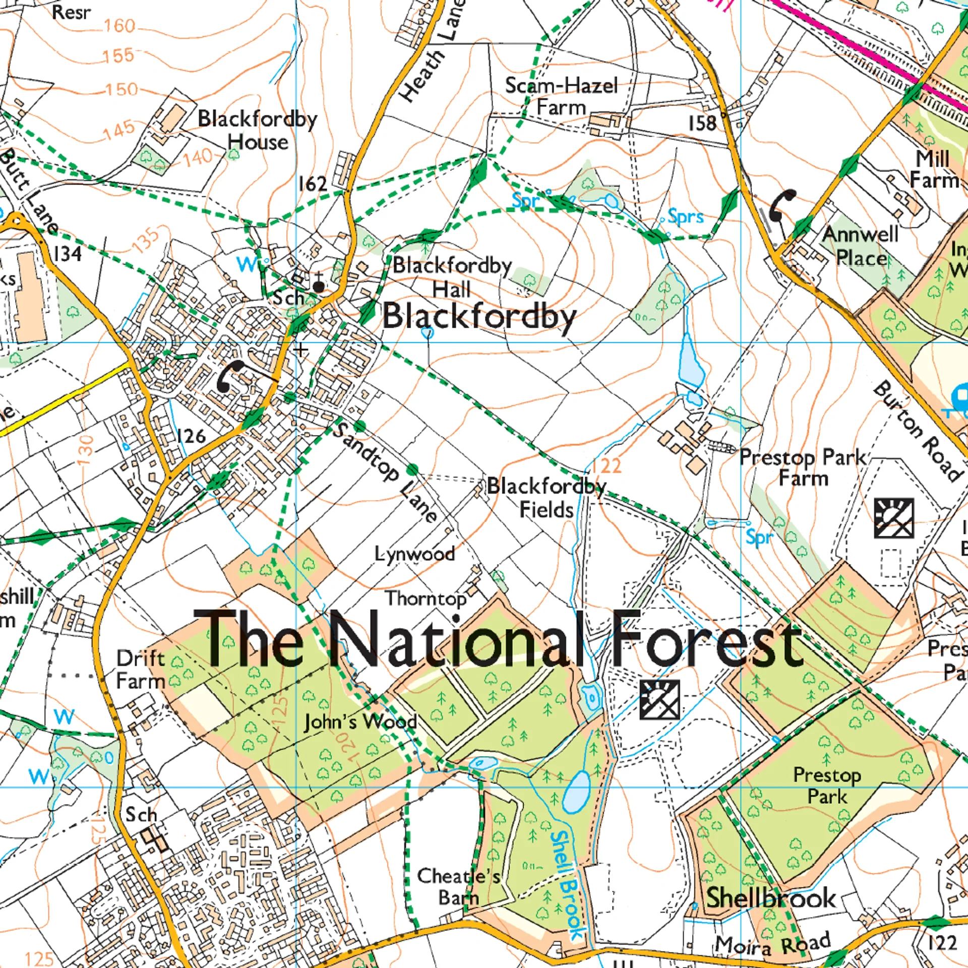 Ordnance Survey Explorer 245 Map The National Forest - Image 5
