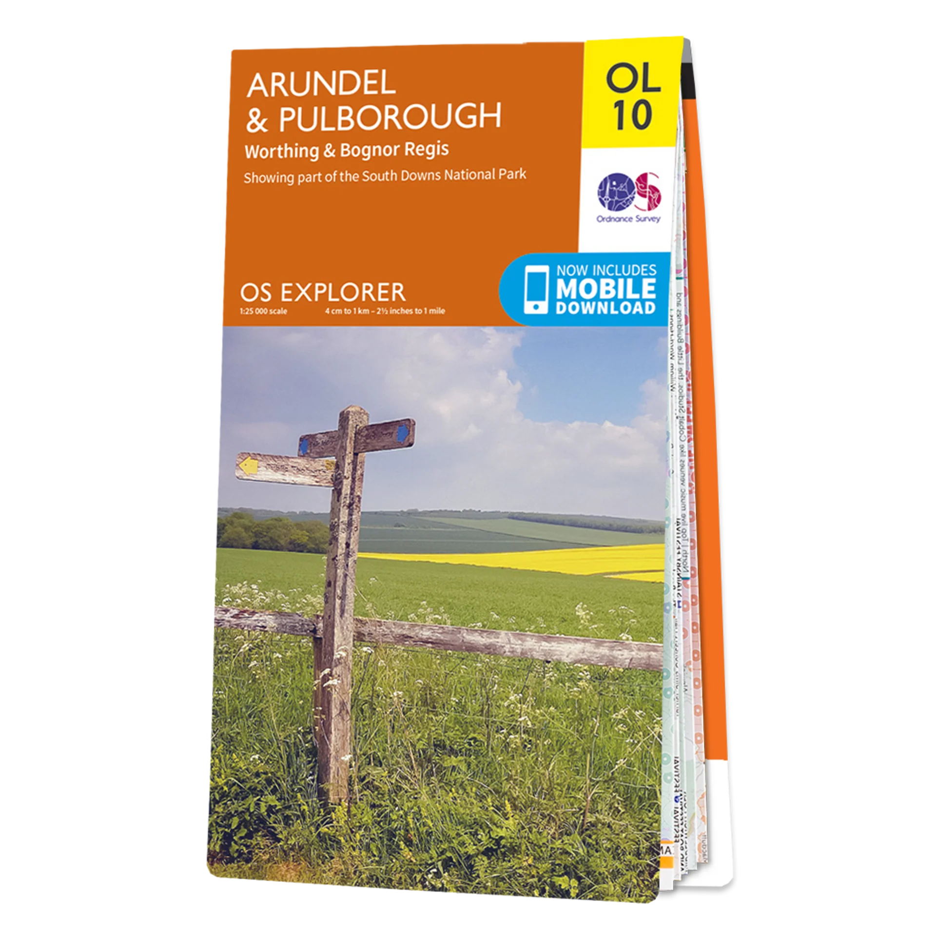 Ordnance Survey Explorer OL10 Map Arundel & Pulborough