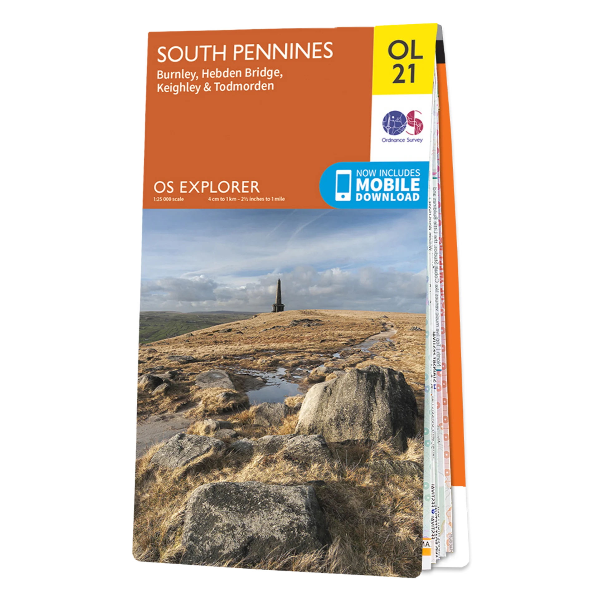 Ordnance Survey Explorer OL21 Map South Pennines