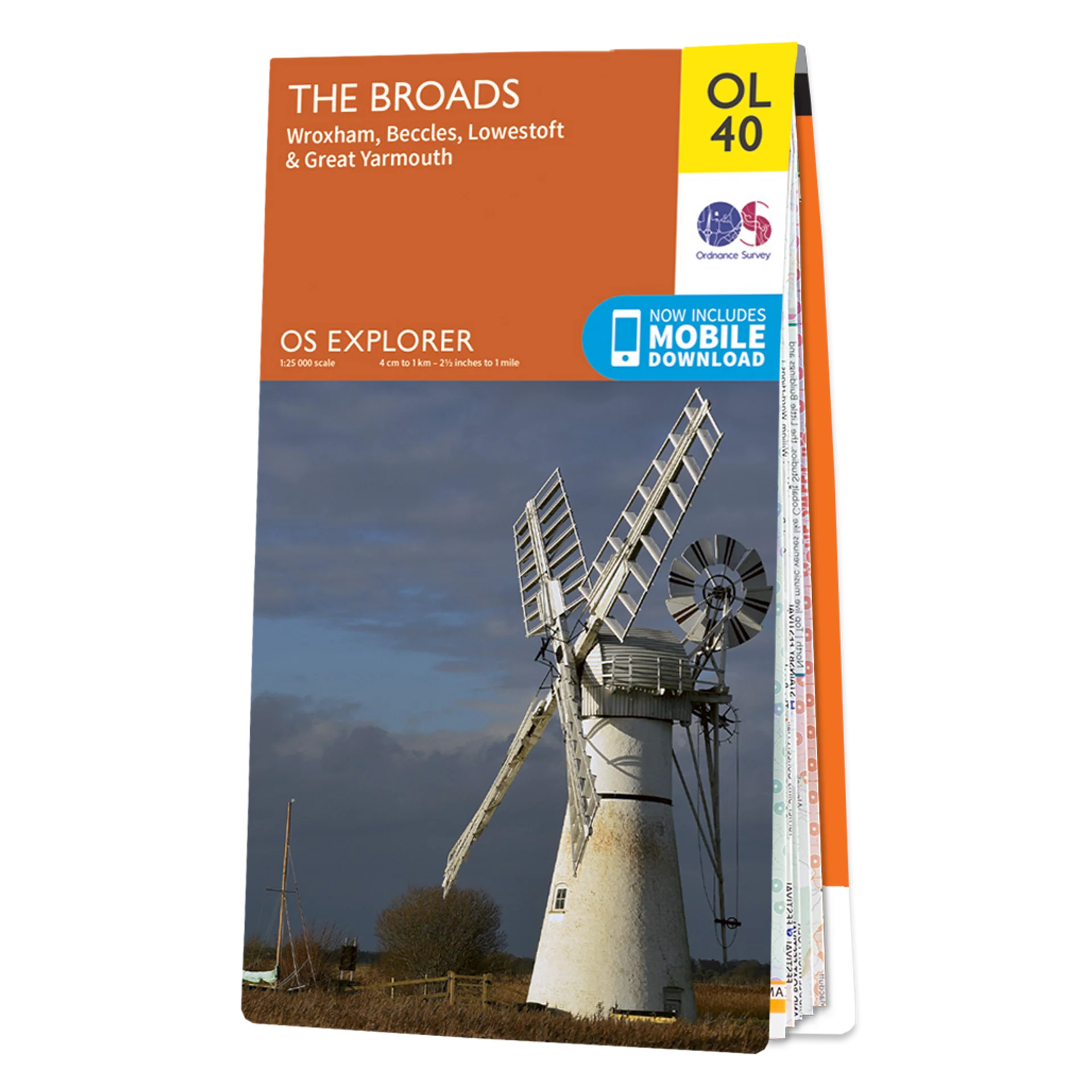 Ordnance Survey Explorer OL40 Map The Broads
