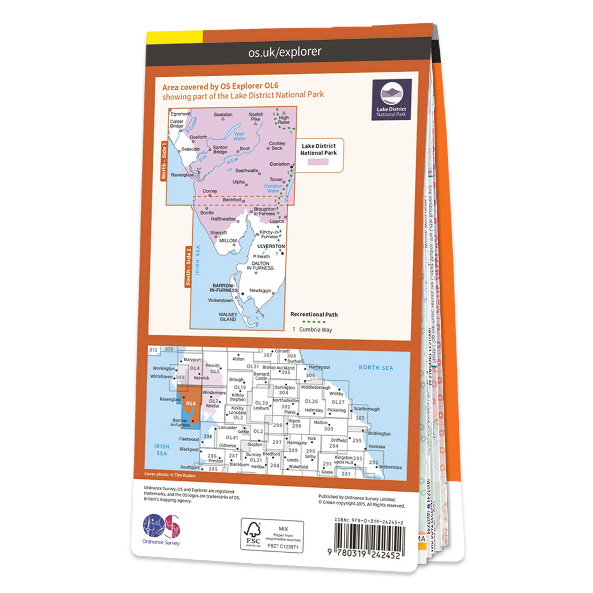 Ordnance Survey Explorer OL6 Map The English Lakes South Western Area - Image 2