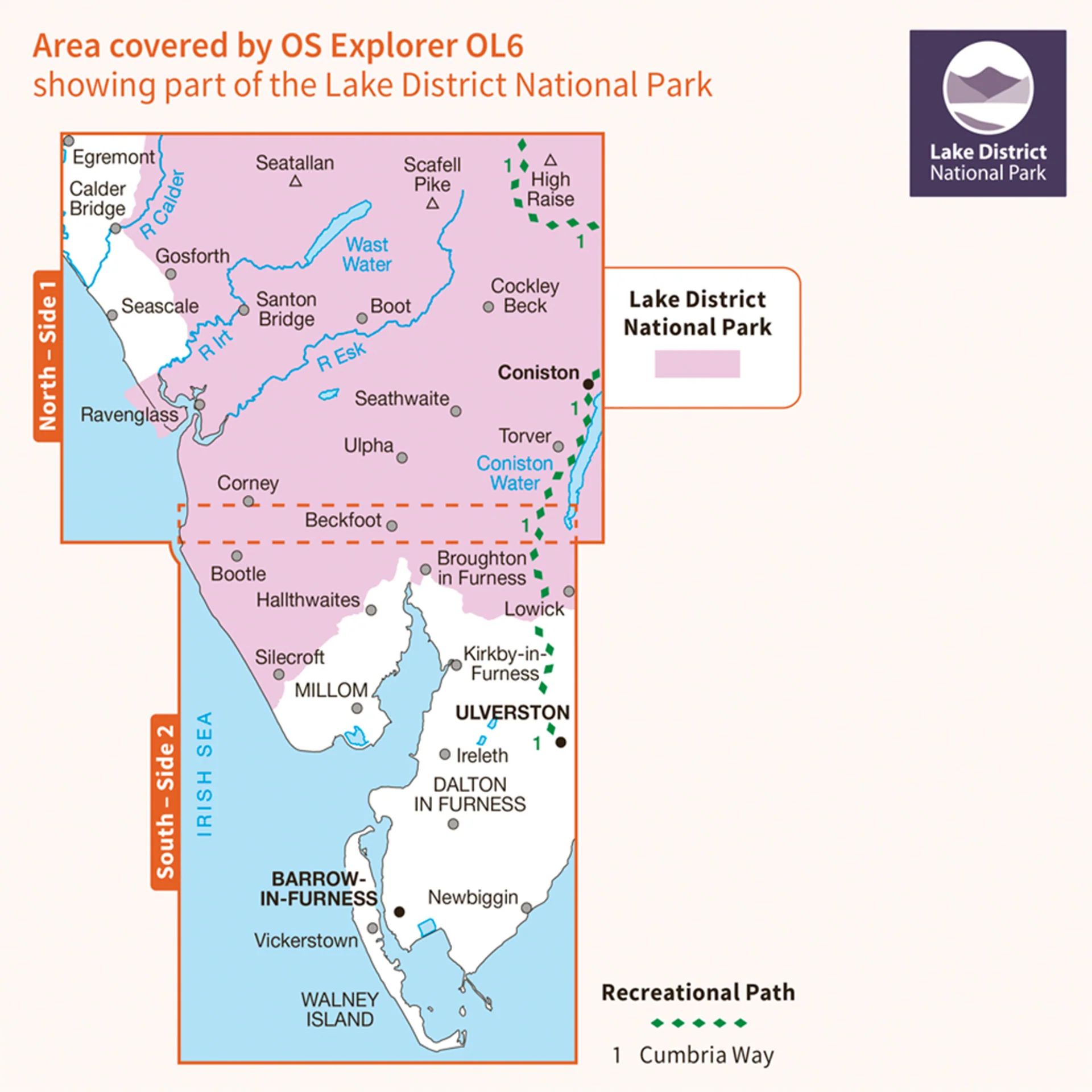 Ordnance Survey Explorer OL6 Map The English Lakes South Western Area - Image 5