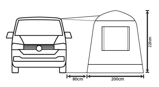 Outdoor Revolution Cayman Cuda F/G Driveway Campervan Awning 180 -240 - Image 10