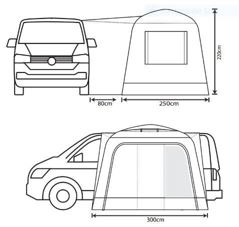 Outdoor Revolution Cayman Cuda XL F/G Driveaway Campervan Awning - Image 6