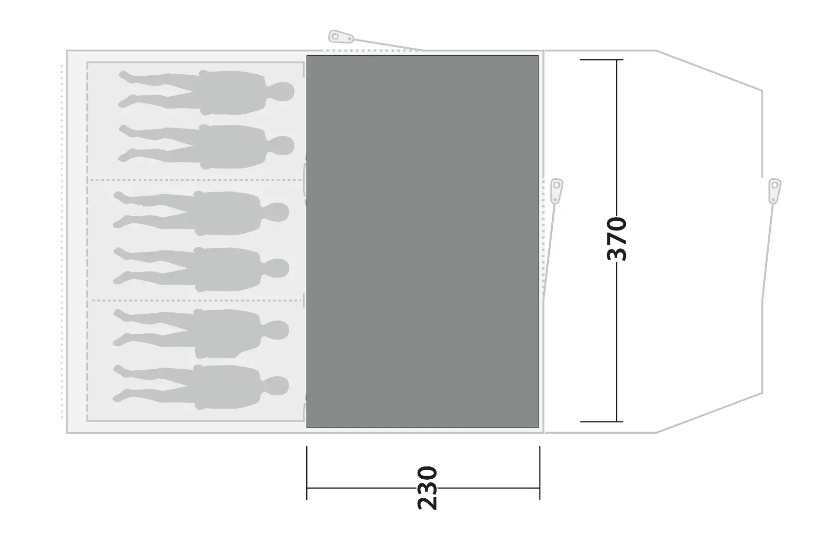 Outwell Carolina 6 Tent Carpet - Image 2