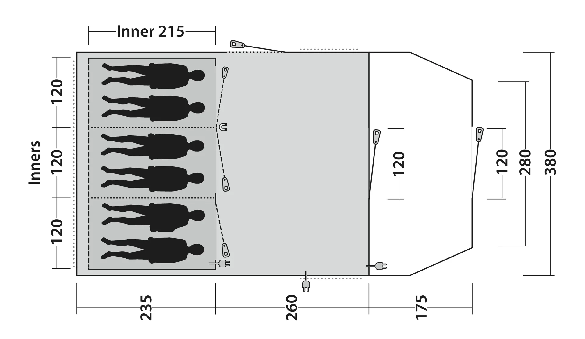 Outwell Edmonds 6 TC Poled Tent - Image 3