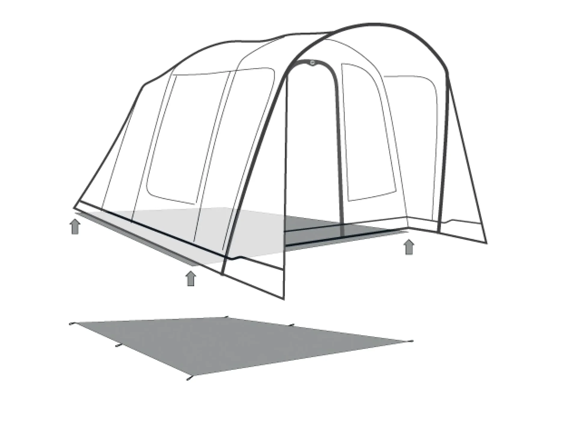 Outwell Monterey 4 Air Tent Footprint - Image 3