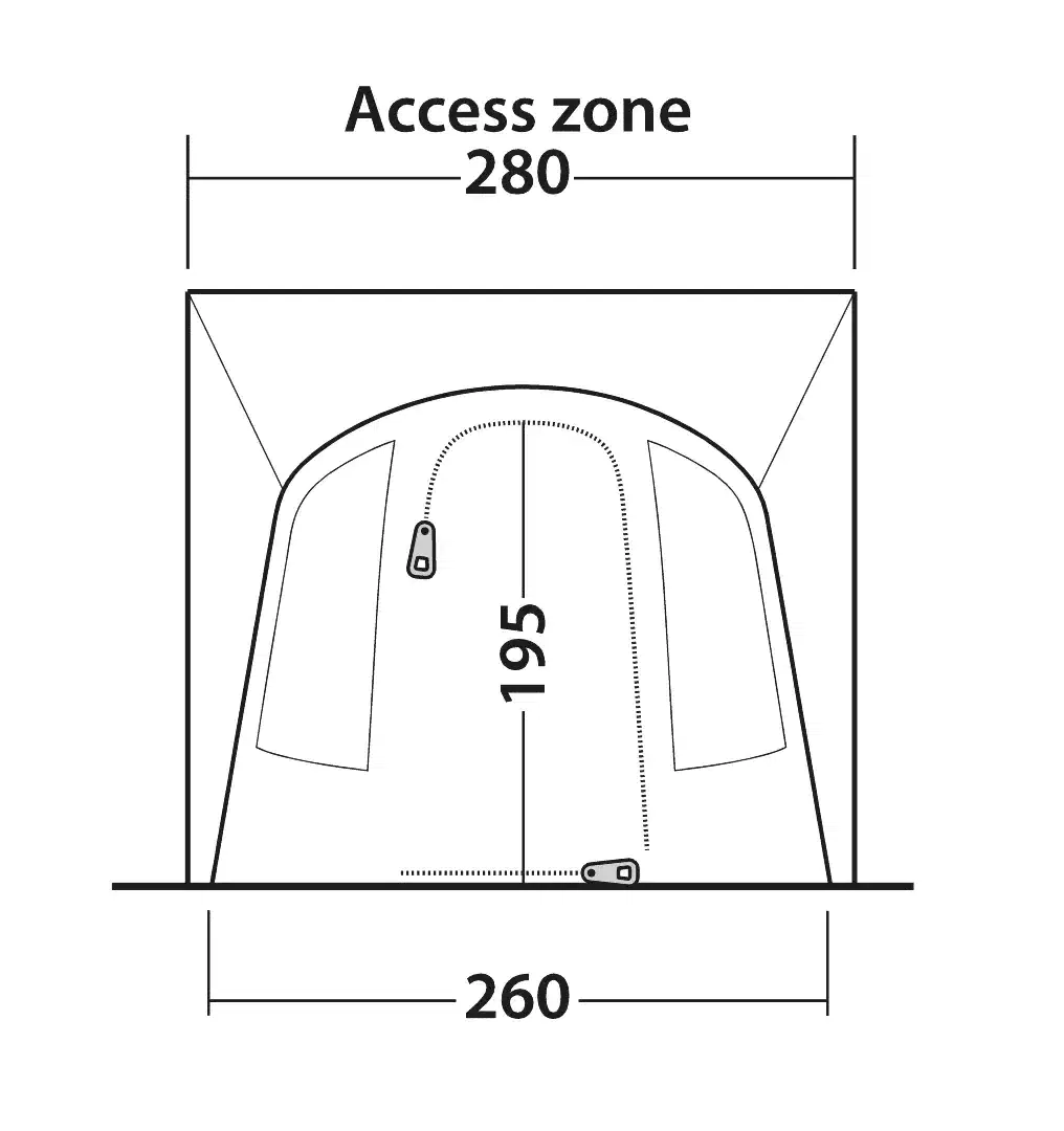 Outwell Santa Monica AIR Mid/Tall Driveaway Awning - Image 10