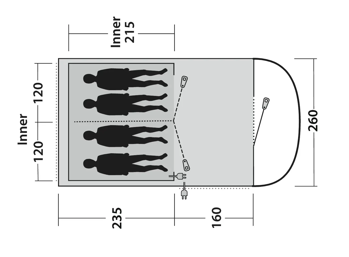 Outwell Sky 4 Poled Tent - Image 3