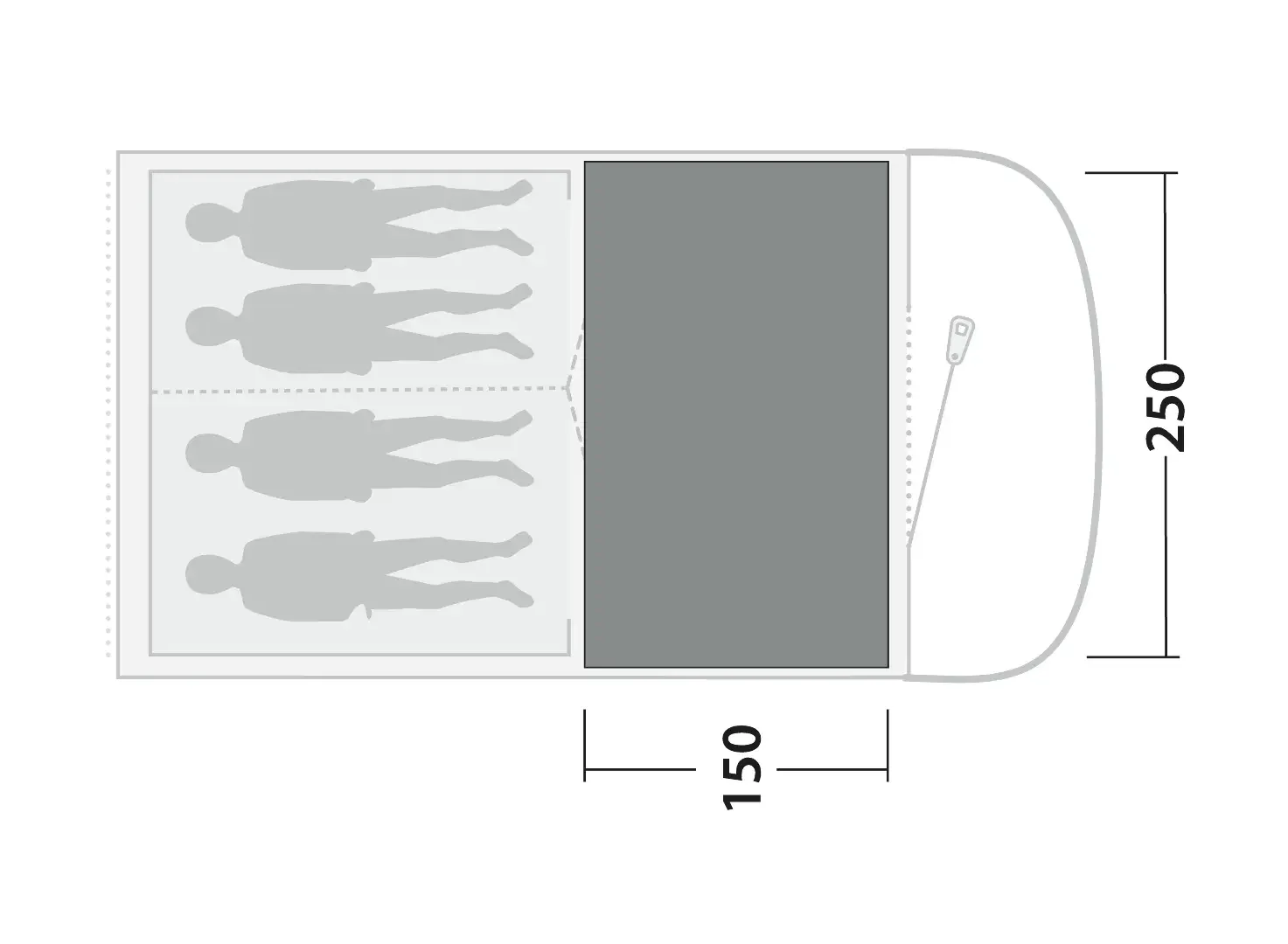 Outwell Sky 4 Tent Carpet - Image 2