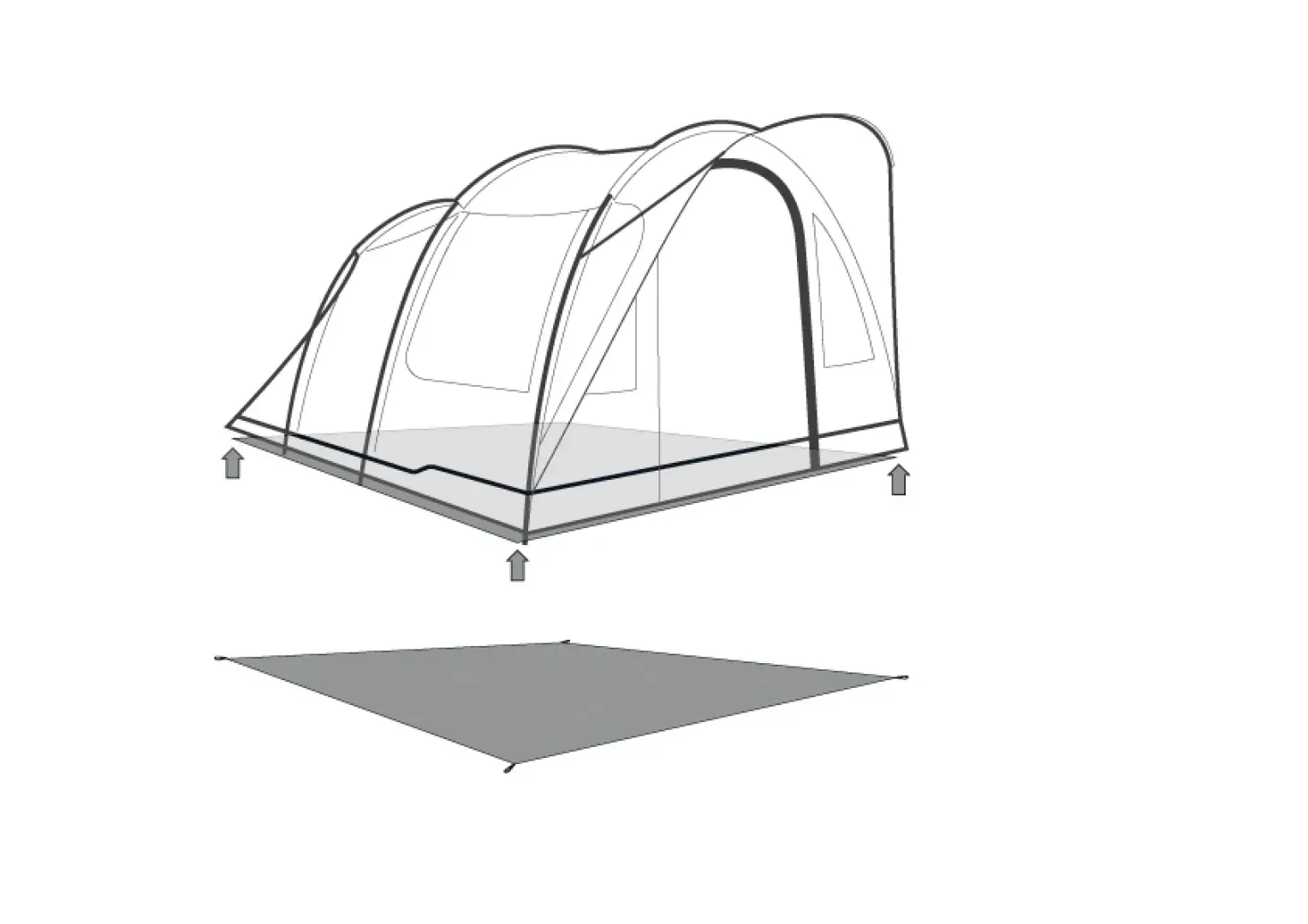 Outwell Sky 4 Tent Footprint - Image 3