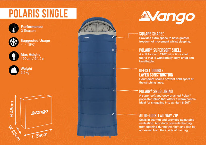 Vango Polaris Single Sleeping Bag - Image 10