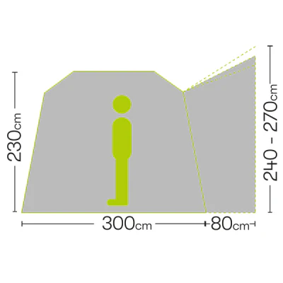 Quest Eagle AIR Driveaway Awning High 240 - 270 cm - Image 2