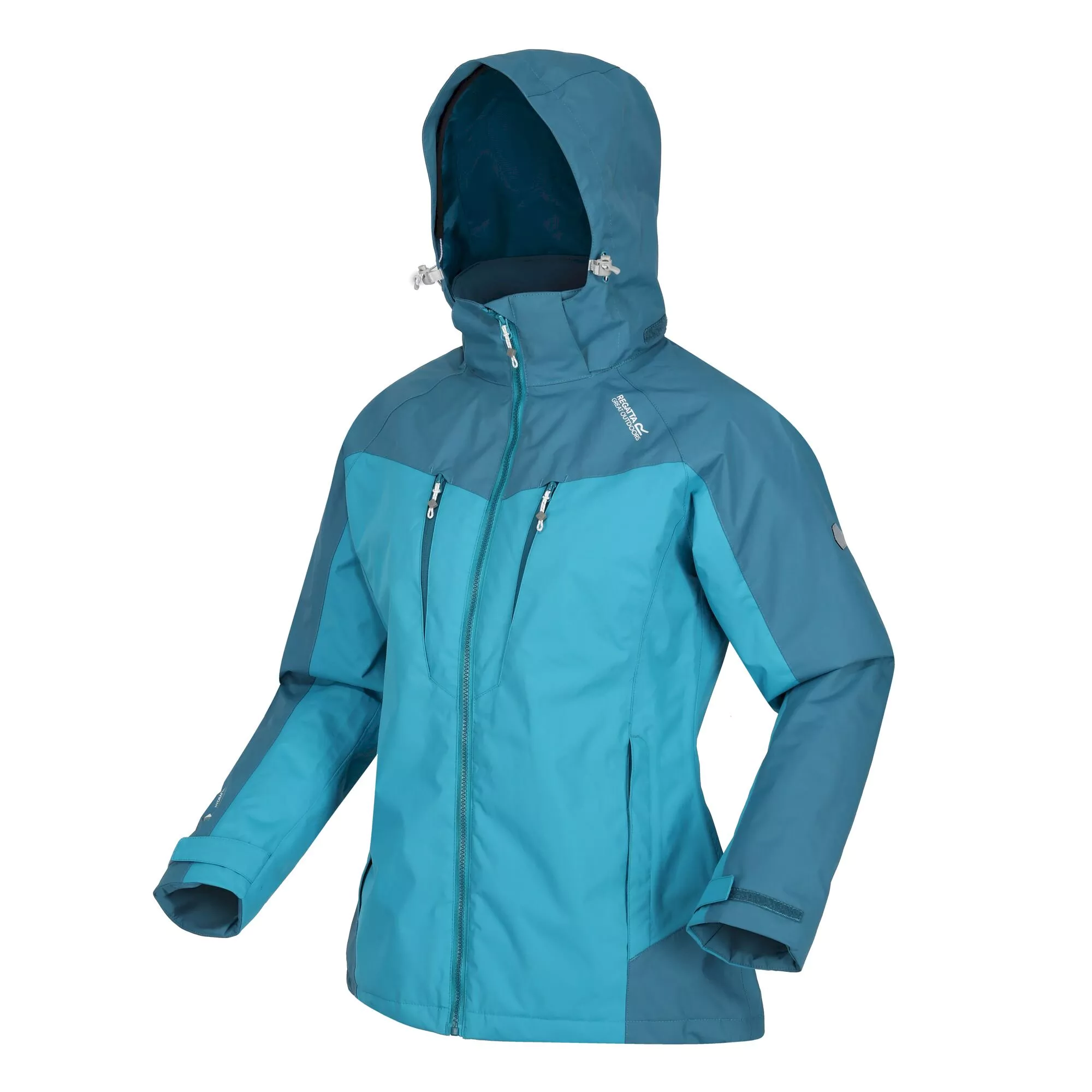 Regatta Ladies Winter Calderdale Waterproof Jacket | Pagoda Blue Dragonfly - Image 2