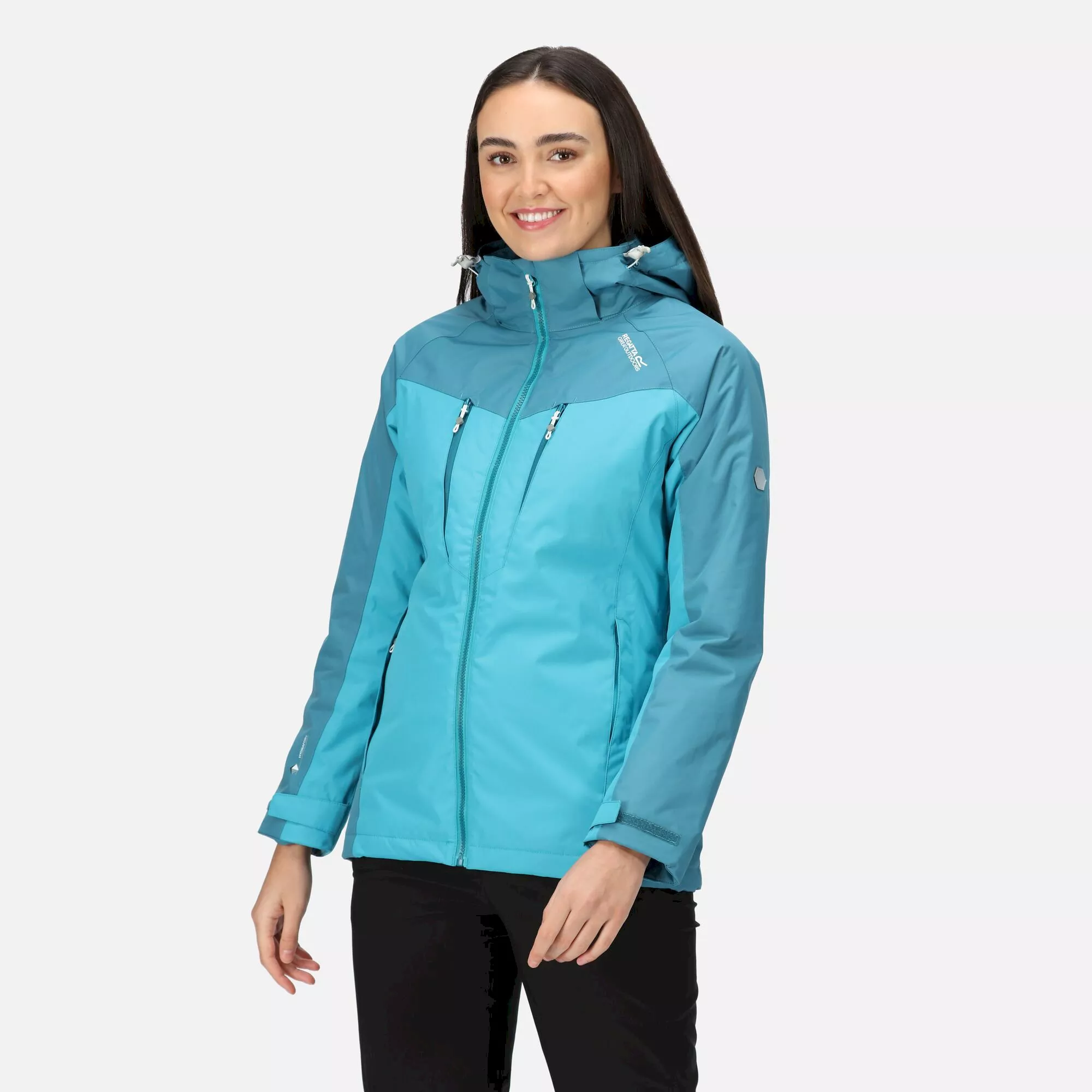 Regatta Ladies Winter Calderdale Waterproof Jacket | Pagoda Blue Dragonfly - Image 3