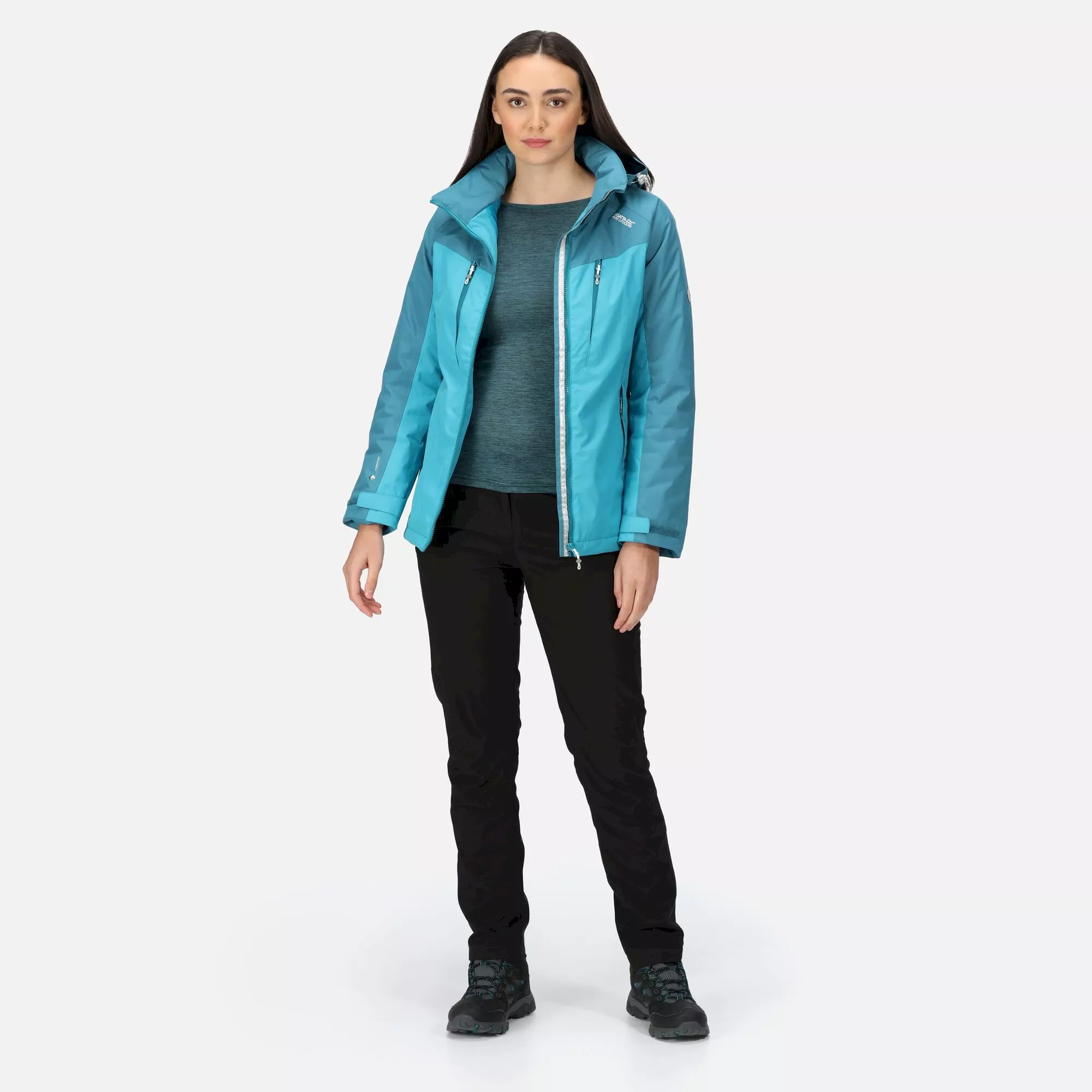 Regatta Ladies Winter Calderdale Waterproof Jacket | Pagoda Blue Dragonfly - Image 5