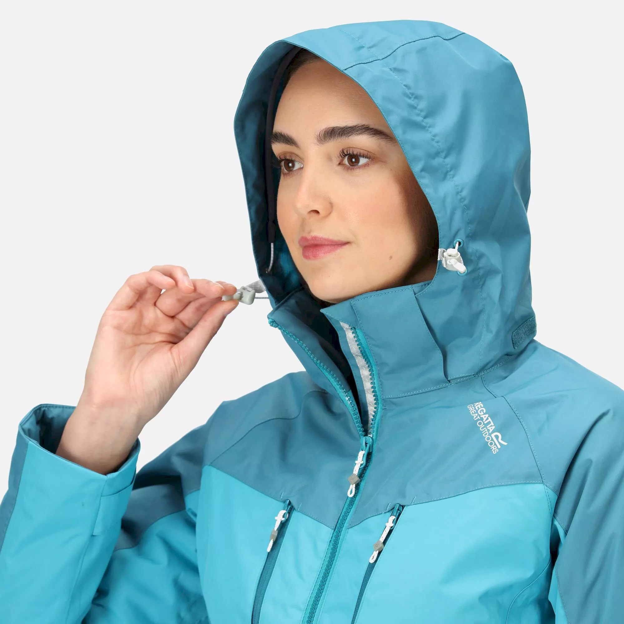 Regatta Ladies Winter Calderdale Waterproof Jacket | Pagoda Blue Dragonfly - Image 6