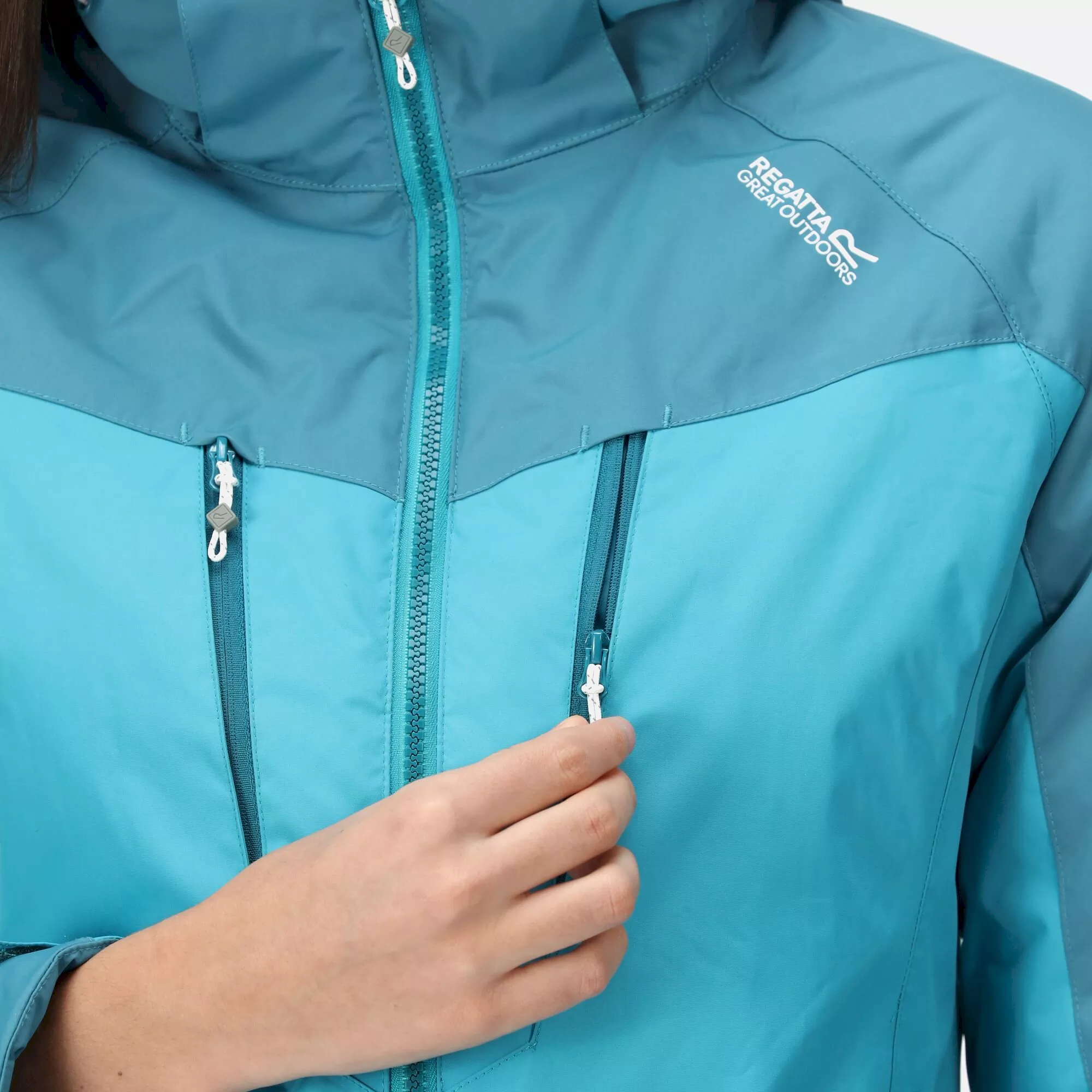 Regatta Ladies Winter Calderdale Waterproof Jacket | Pagoda Blue Dragonfly - Image 7