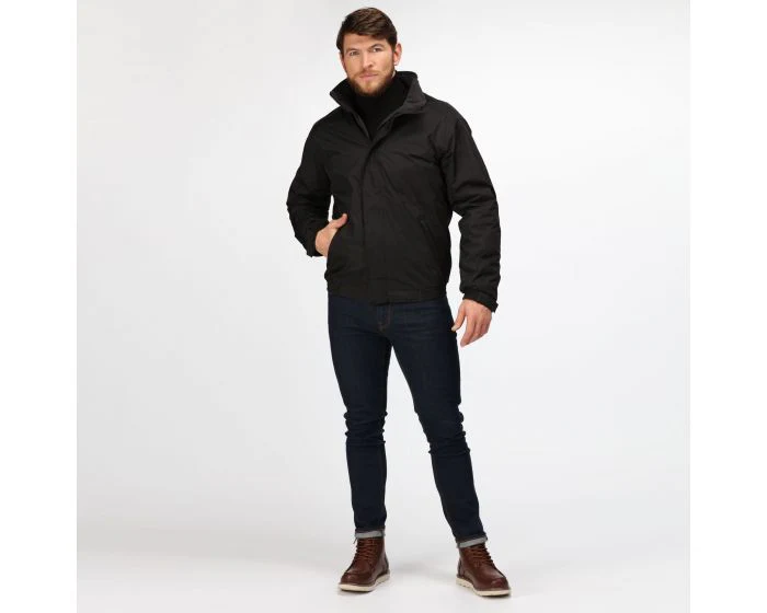 Regatta Dover Fleece Lined Waterproof Insulated Bomber Jacket Black - Image 3