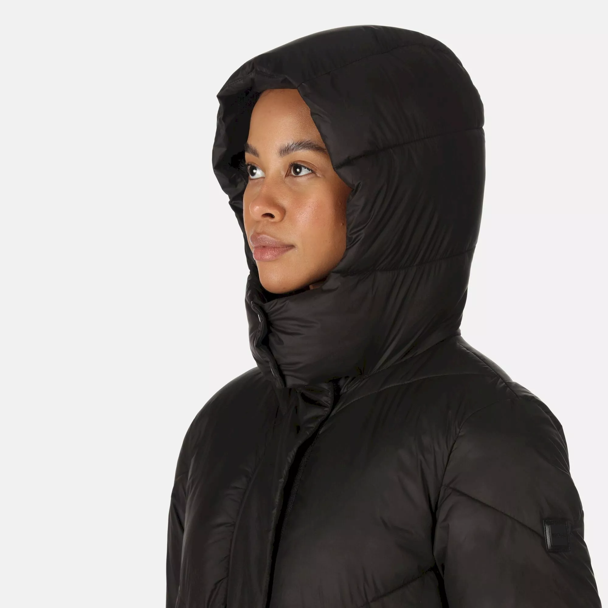 Regatta Ladies Longley Longline Quilted Coat Black - Image 5