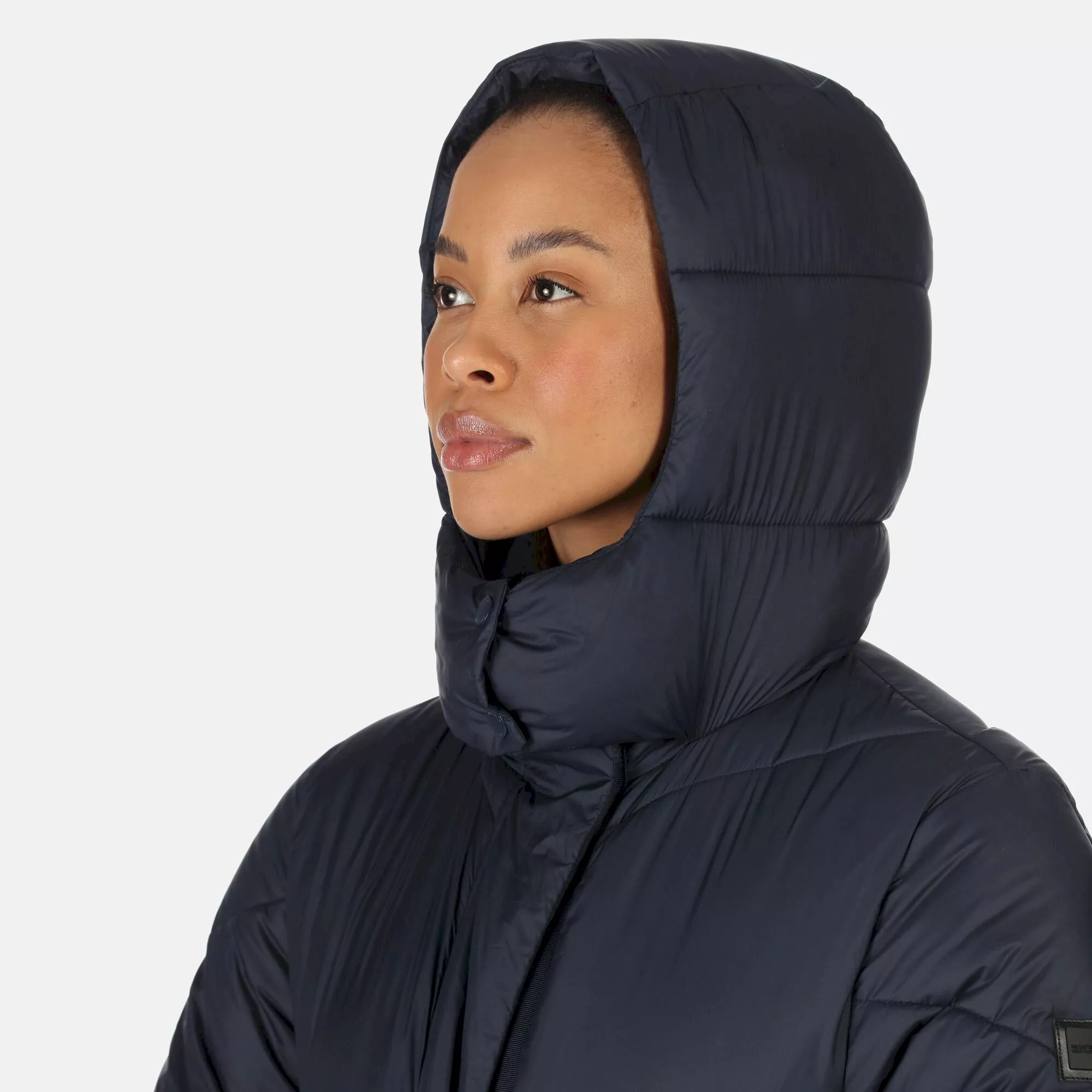 Regatta Ladies Longley Longline Quilted Jacket | Navy - Image 3