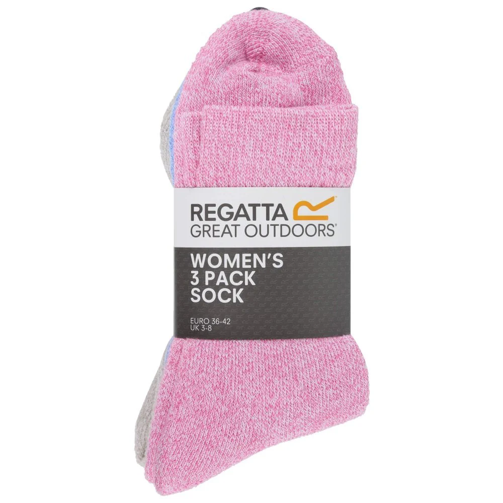 Regatta Women's 3 Pack Socks Size 3 - 8