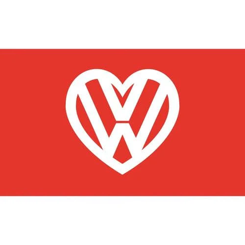 Spirit of Air I Love VW Flag RED - 5ft x 3ft