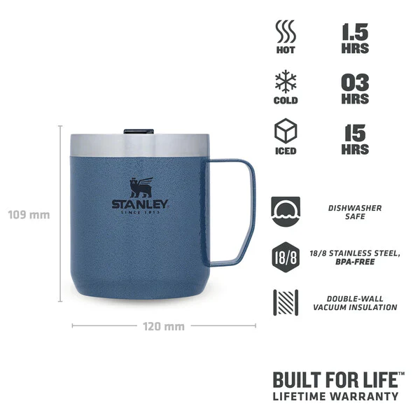 Stanley Legendary Stay Hot Camp Mug 0.35L Hammertone Lake - Image 3