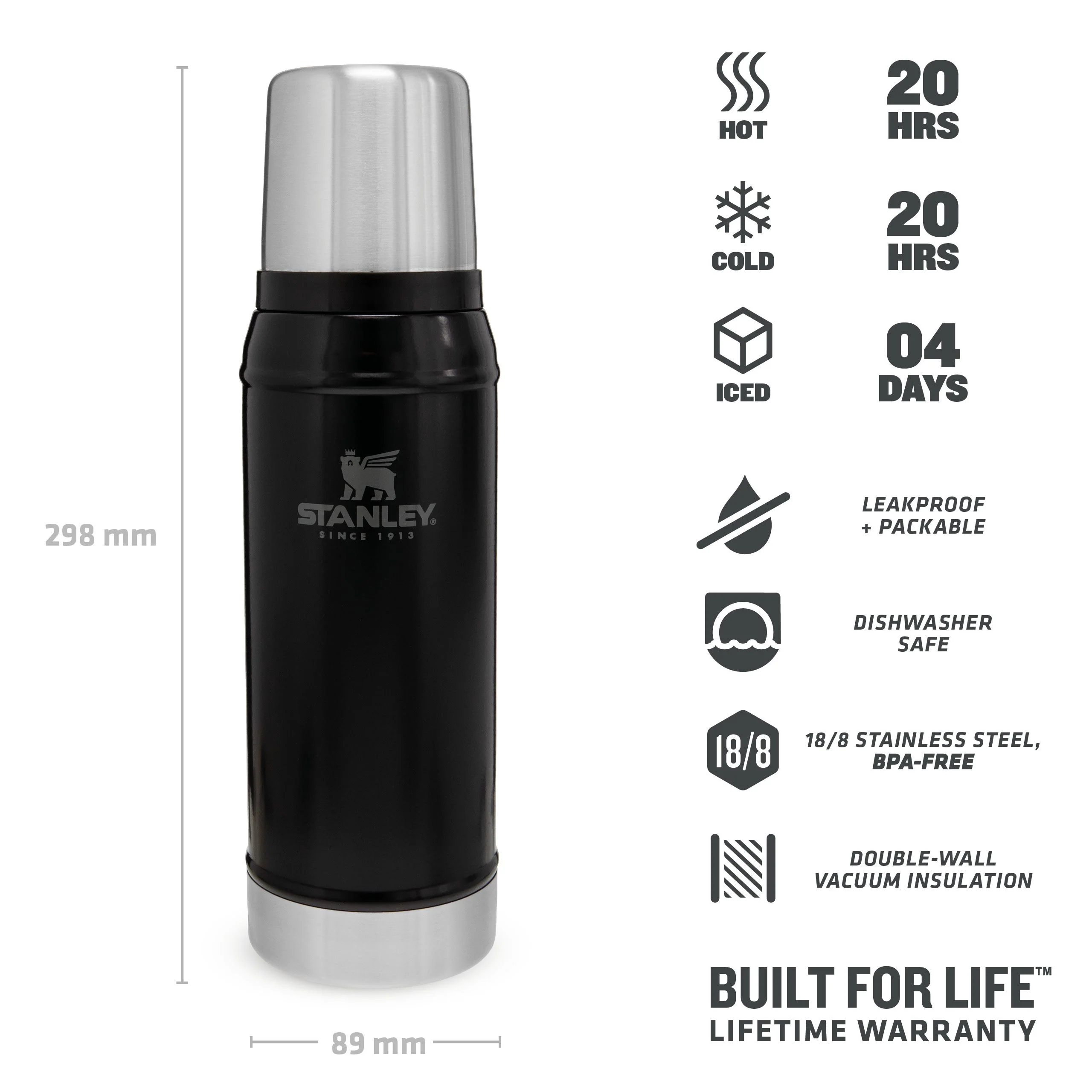 Stanley Legendary Classic Flask 0.75L Black - Image 3