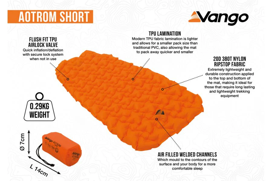 Vango Aotrom Short Compact Sleep Mat - Image 9