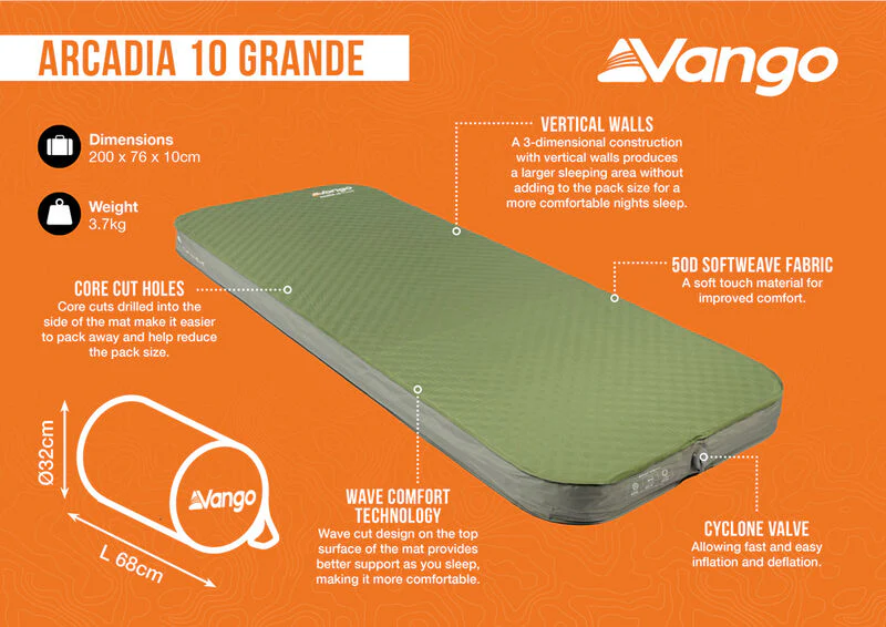 Vango Arcadia 10 Grande Self Inflating Mattress