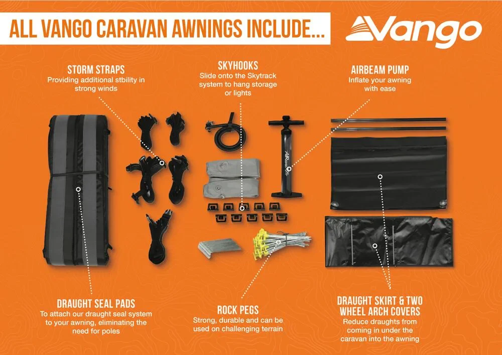 Vango Balletto AIR 200 Elements Shield Caravan Porch Awning - Image 7
