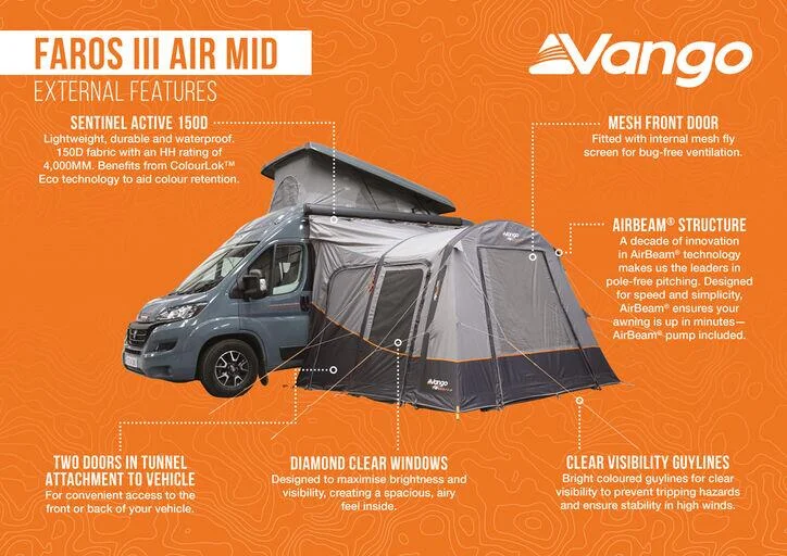 Vango Faros III AIR Mid Driveaway Awning - Image 3