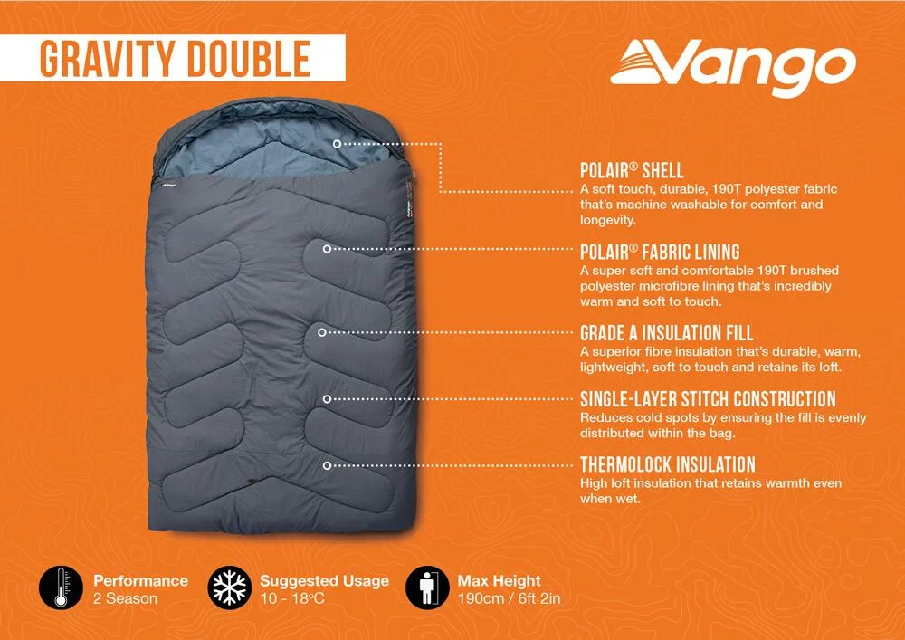 Vango Gravity Double Sleeping Bag - Image 2