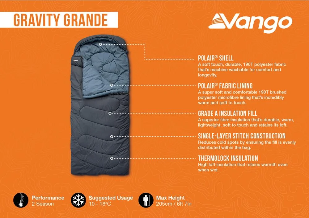 Vango Gravity Grande Sleeping Bag - Image 2