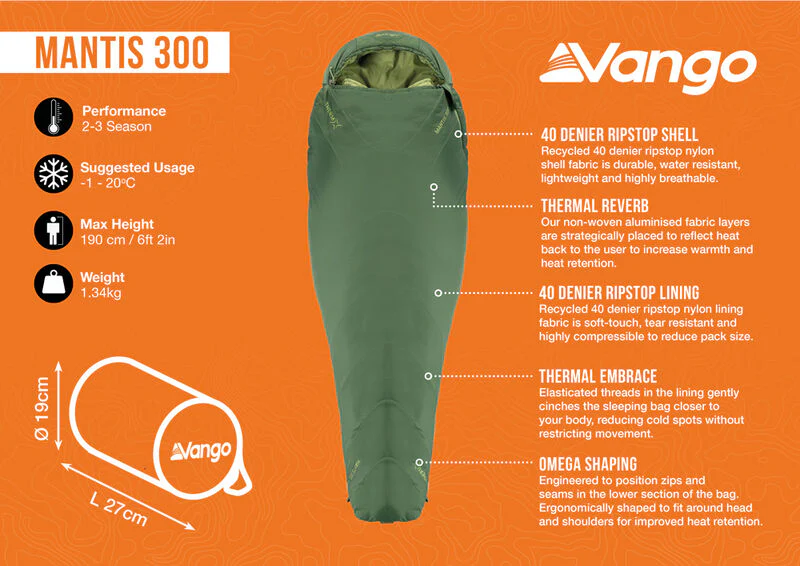 Vango Mantis 300 Sleeping Bag - Image 12