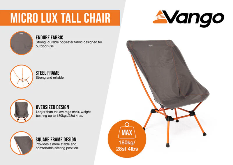 Vango Micro Lux TALL Chair Excalibur
