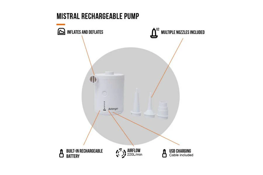 Vango Mistral Rechargeable Pump - Image 2