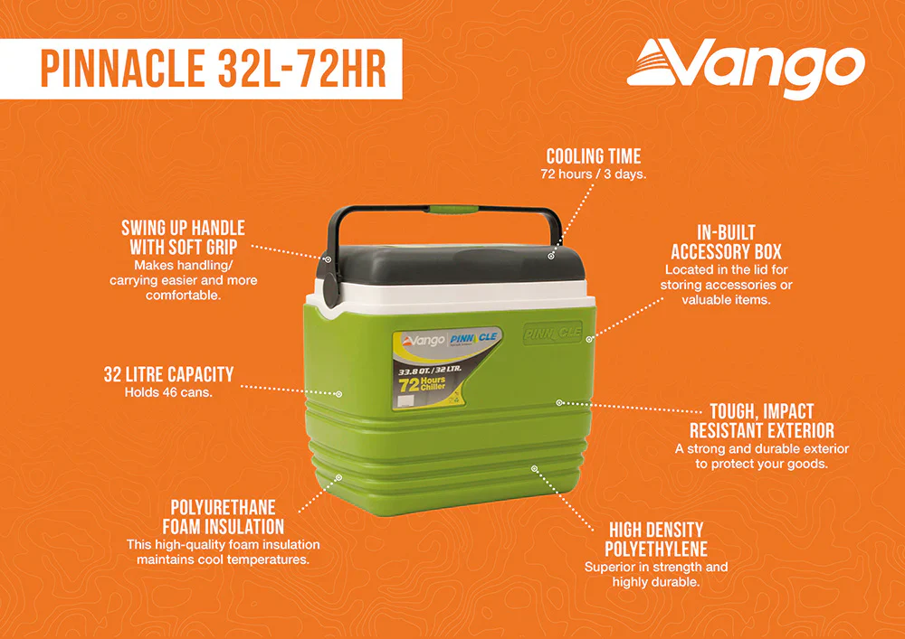 Vango Pinnacle 32L Cool Box Grey - Image 6