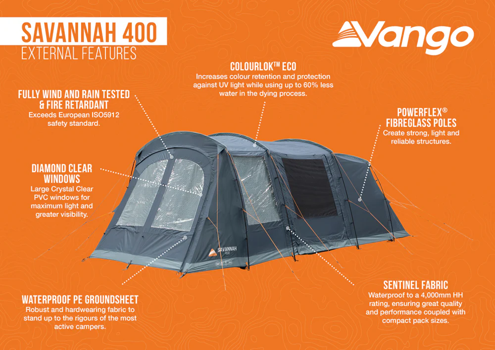Vango Savannah 400 Poled Tent Package - Image 11