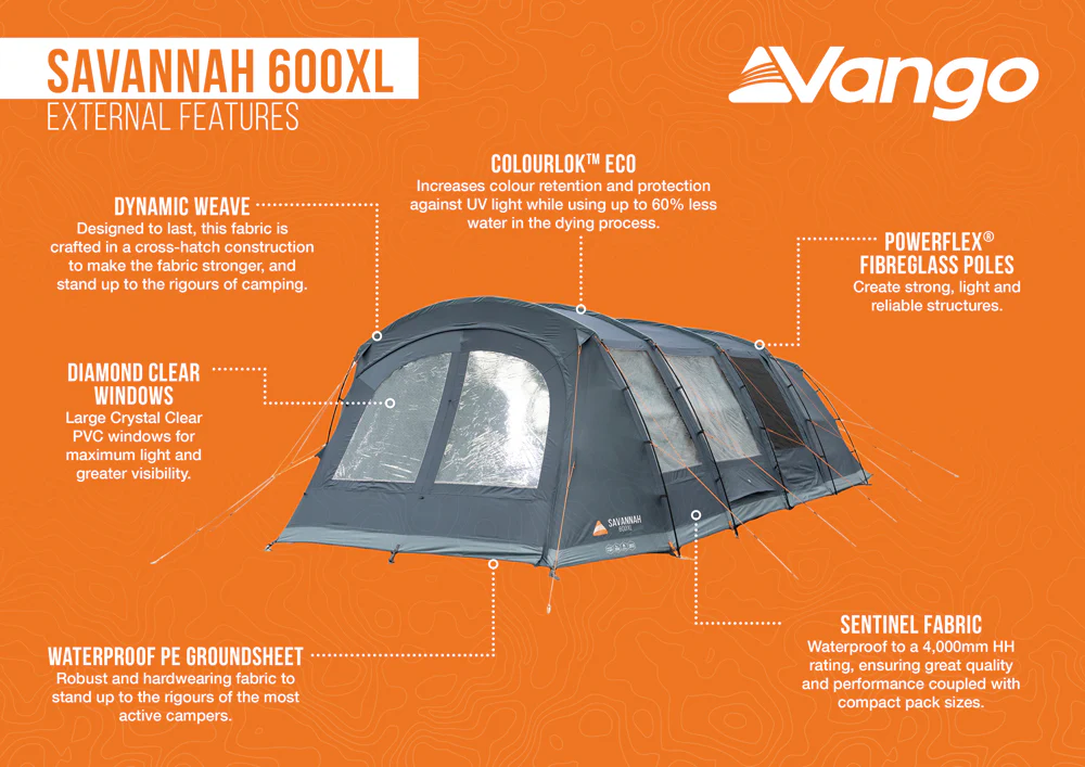 Vango Savannah 600XL Poled Tent Package - Image 7