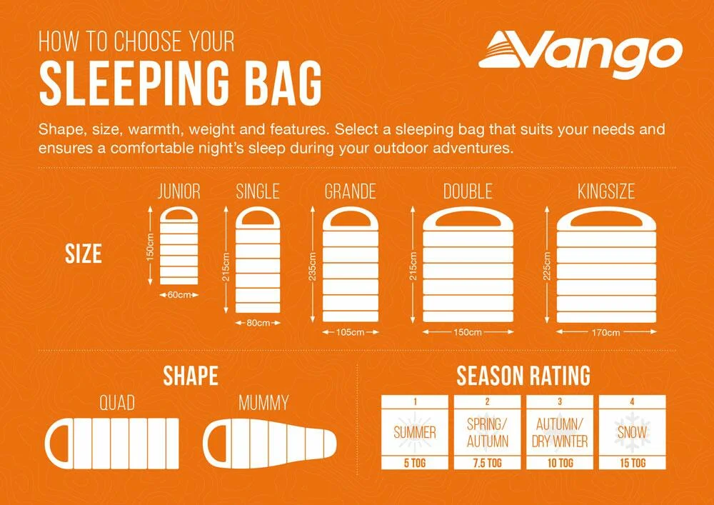 Vango Stellar Double Sleeping Bag Harissa - Image 8