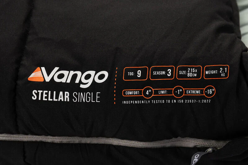 Vango Stellar Single Sleeping Bag BLACK - Image 5