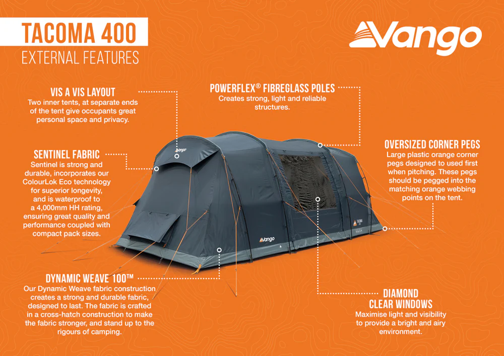 Vango Tacoma 400 Poled Tent Package - Image 8