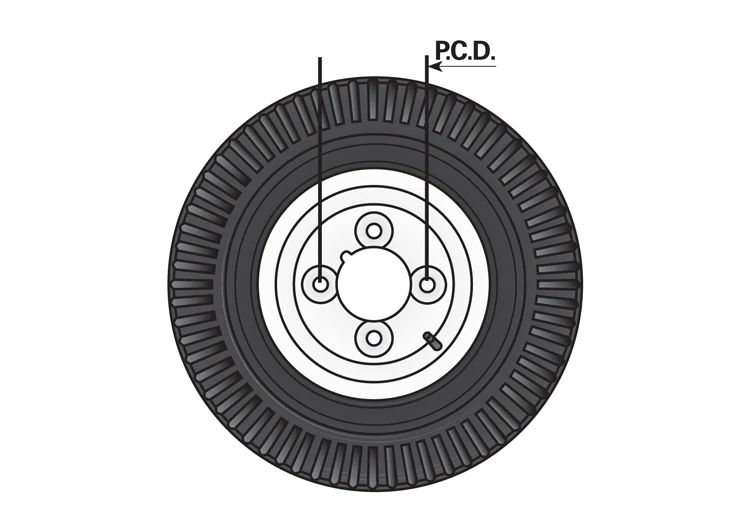 Maypole Trailer Wheel 400 x 8 MP215 - Image 3