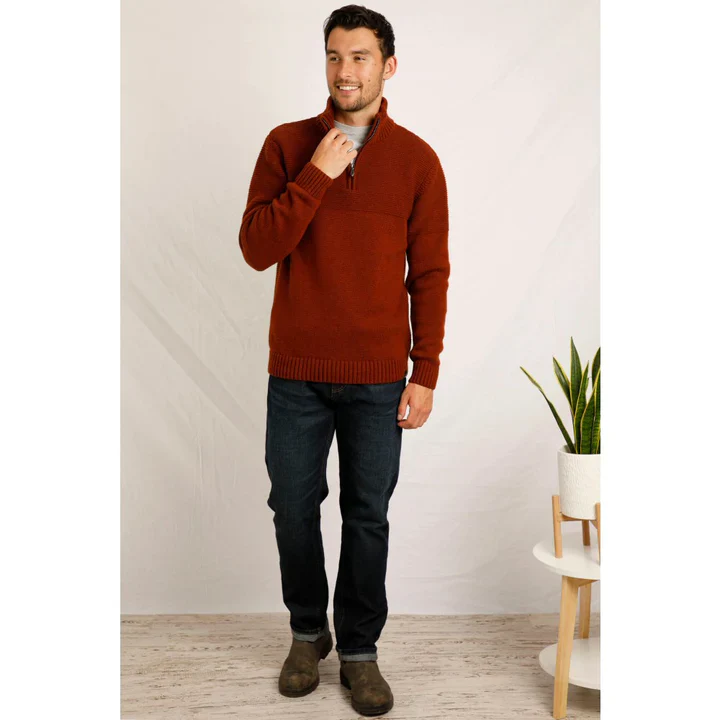 Weird Fish Burnaby 1/4 Zip Knit Jumper - Image 3